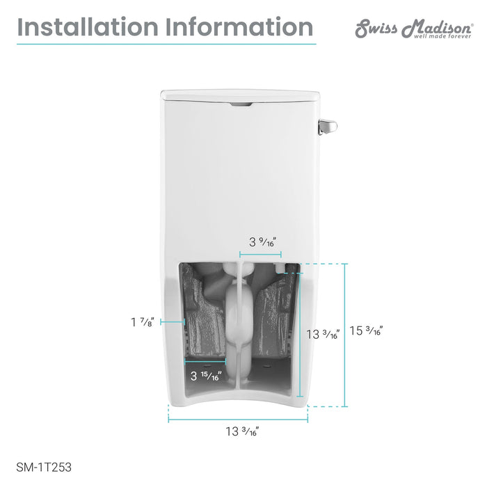 St. Tropez One-Piece Elongated Toilet Vortex™ Side Flush 1.28 gpf