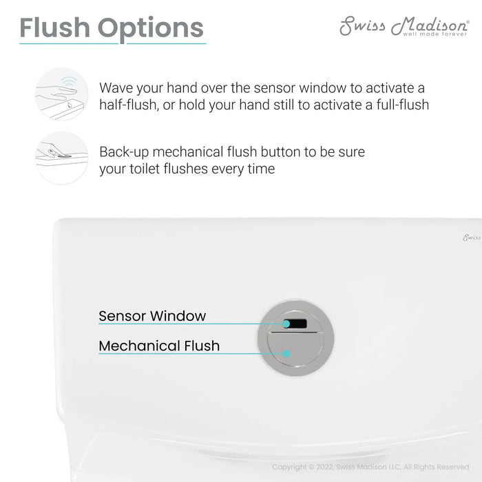Sublime One Piece Elongated Toilet with Touchless Retrofit Dual Flush 1.1/1.6 gpf ﻿