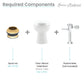 Sirène Floor-Mounted Commercial Elongated Top Flush Spud Flushometer Toilet Bowl