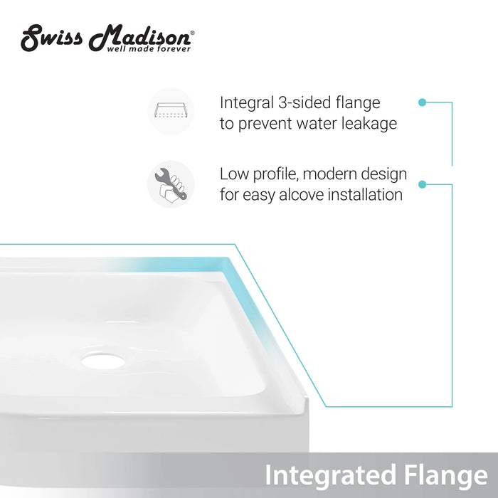 Voltaire 32" x 32" Center Drain, Neo-Angle Shower Base