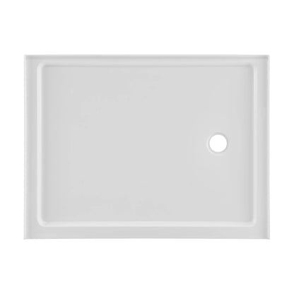 Carré 48" x 36" Acrylic White, Single-Threshold, Right Drain, Shower Base