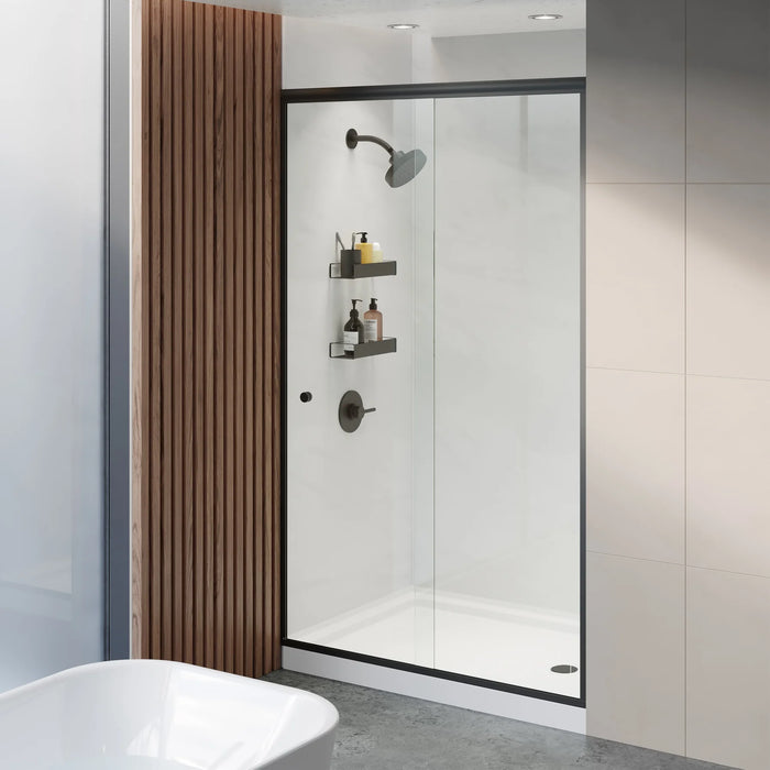 Carré 48" x 36" Acrylic White, Single-Threshold, Right Drain, Shower Base