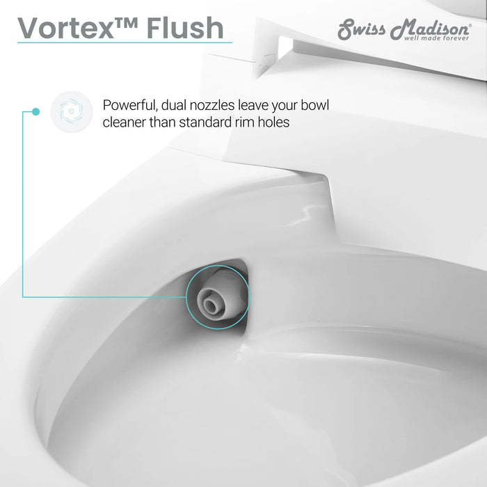 Hugo Intelligent Tankless Elongated Toilet, Touchless Vortex™ Dual-Flush 1.1/1.6 gpf