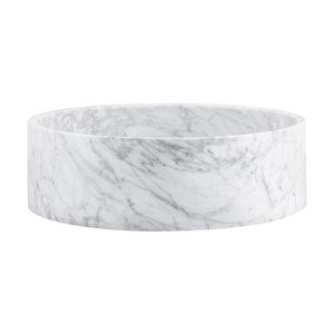 Cache 17" Round Vessel Bathroom Sink in Marbled Grey