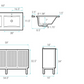 60" Freestanding Bathroom Vanity, Double Basin, White Sink top 1 faucet hole