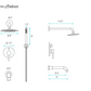 Ivy Tub, Shower and Handheld Trim Kit with Shower Body
