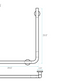 Auvergne Grab Bar white STYLE 90° Angle