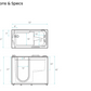 Auvergne Alcove Walk-in Bathtub
