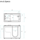 Auvergne Alcove Walk-in Bathtub