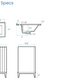 24 inch Troyes Freestanding Bathroom Vanity with White Sink top
