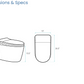 Avancer One Piece Smart Toilet 1.28 GPF in Matte Black with Heated Bidet, Air Drying, Night Light, Foot Sensor