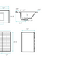 36 inch Cascade Wall-Mount Bathroom Vanity white oak 1 Faucet Hole (white countertop)