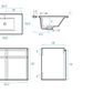 36 inch brown oak Wall-Mount Bathroom Vanity 1 Faucet Hole with White Sink counter top