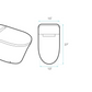 Hugo Integrated Tank Toilet Glossy White - HARDWARE COLOR White (ROUGH IN 12)