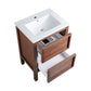 Unassembled Nadar Freestanding Bathroom Vanity 24 inches with white sink top