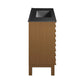 48 inch Cascade Freestanding Bathroom Vanity brown oak - Black countertop