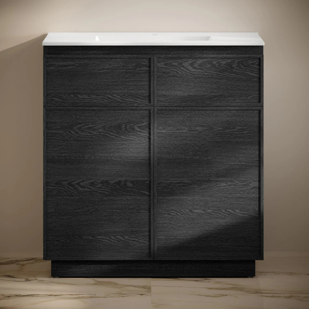 St. Tropez Freestanding Bathroom Vanity with white sink top