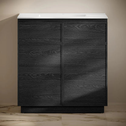 St. Tropez Freestanding Bathroom Vanity with white sink top