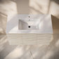 36 inch Cascade Wall-Mount Bathroom Vanity white oak 1 Faucet Hole (white countertop)