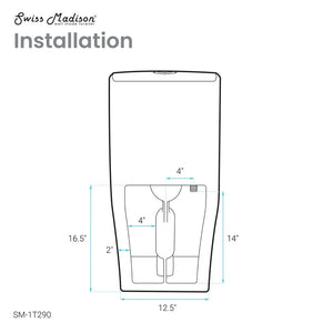 Brusque One-Piece Square Toilet
