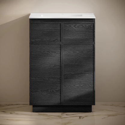 St. Tropez Freestanding Bathroom Vanity with white sink top