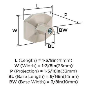 Amerock (pack of 10)-  CARRIONE™ Rectangle Knob