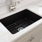 SOTTO Undermount Fireclay 27 inch Single Bowl Kitchen Sink