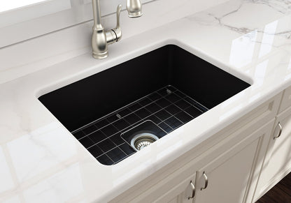 SOTTO Undermount Fireclay 27 inch Single Bowl Kitchen Sink