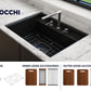 BAVENO 27 with Covers (3-hole faucet setting) Hideaway Undermount/Drop-In Sink 27 inch with Covers