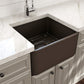 Bocchi CLASSICO  Farmhouse Apron Front Fireclay 20 inch Single Bowl Kitchen Sink