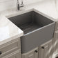 Bocchi CLASSICO  Farmhouse Apron Front Fireclay 20 inch Single Bowl Kitchen Sink