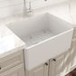 Bocchi CLASSICO Farmhouse Apron Front Fireclay 24 inch Single Bowl Kitchen Sink