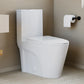 St. Tropez One-Piece Elongated Toilet Glossy White - FLUSH LOCATION Top - Dual (ROUGH IN 12)