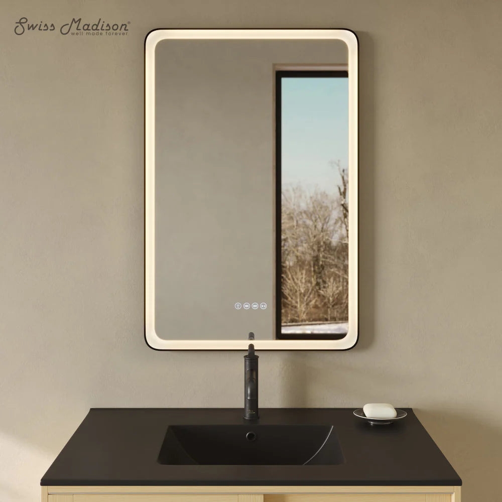 Carre Smart Anti-Fog Mirror with Bluetooth - 24x36