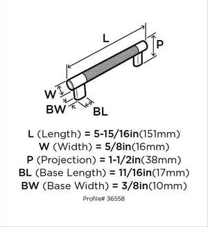 Amerock (Pack of 10) - ESQUIRE Cabinet Pull 5-1/16 inch (128mm) Center-to-Center