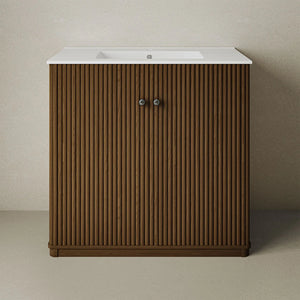 Unassembled Lafayette Freestanding Bathroom Vanity 36 inches with white sink top