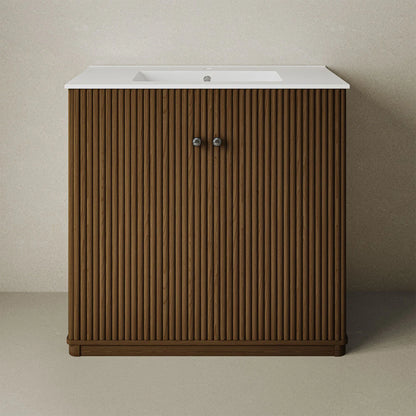 Unassembled Lafayette Freestanding Bathroom Vanity 36 inches with white sink top