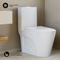 St. Tropez One-Piece Elongated Toilet Glossy White - FLUSH LOCATION Top - Dual (ROUGH IN 12)