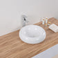 18 inch Round Bathroom Vessel Sink White Above Vanity Counter Circular Porcelain Ceramic