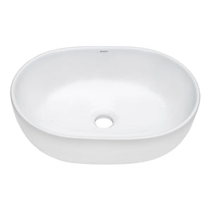 19 x 14 inch Bathroom Vessel Sink White Oval Above Counter Vanity Porcelain Ceramic