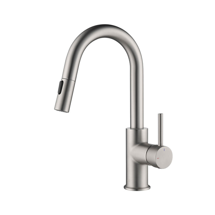 Luxe Single Handle High Arc Pull Down Kitchen Faucet – KKF2011
