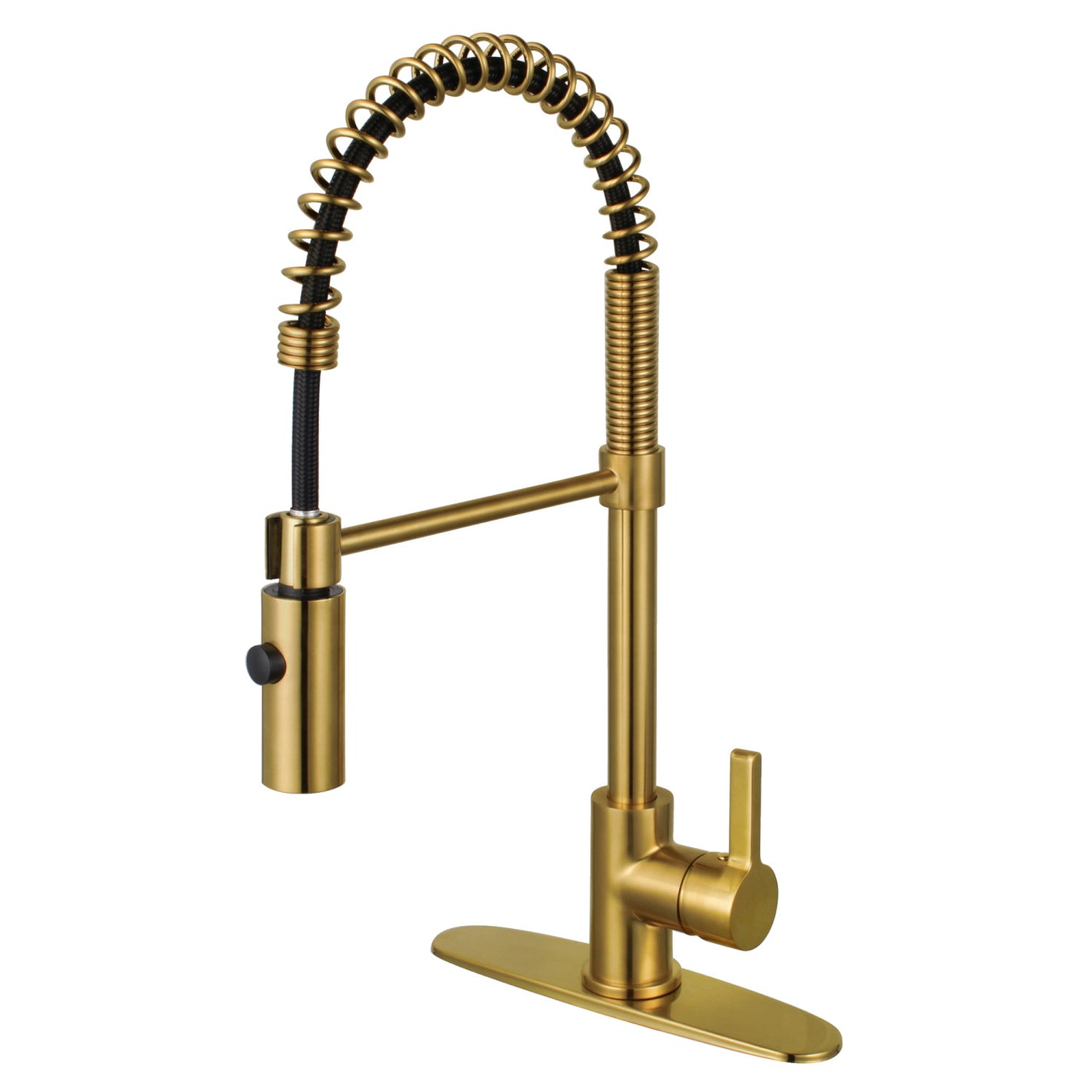 KINGSTON BRASS LS877XCTL-P CONTINENTAL SINGLE-HANDLE 1-HOLE DECK MOUNTED PRE-RINSE KITCHEN FAUCET