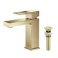 KIBI Cubic Brass Single Handle Bathroom Vanity Sink Faucet, Lavatory Sink Faucet
