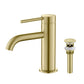 KIBI Circular Brass Single Handle Bathroom Vanity Sink Faucet