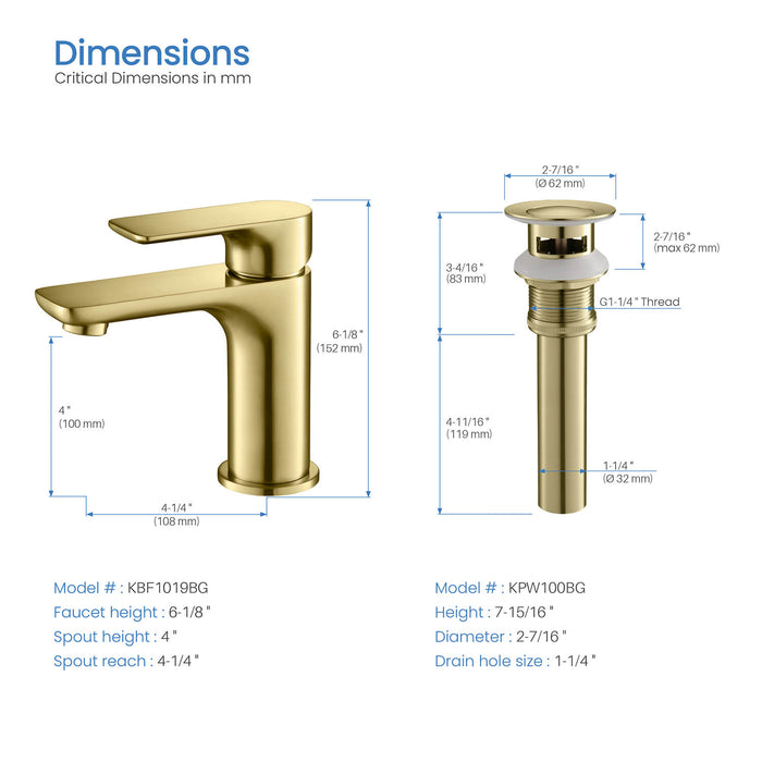 Tender Single Handle Bathroom Sink Faucet