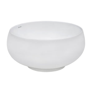 12 inch Bathroom Vessel Sink Round White Circular Above Counter Porcelain Ceramic