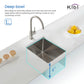 14″ Handcrafted Undermount Single Bowl 16 gauge Stainless Steel Kitchen Sink – K1-S14