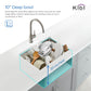 23″ Handcrafted Undermount Single Bowl 16 gauge Stainless Steel Kitchen Sink – K1-S23