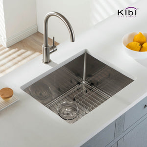 23″ Handcrafted Undermount Single Bowl 16 gauge Stainless Steel Kitchen Sink – K1-S23