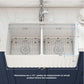 33″ Fireclay Farmhouse double Bowl Kitchen Sink Pillar Series – K2-DF33PI